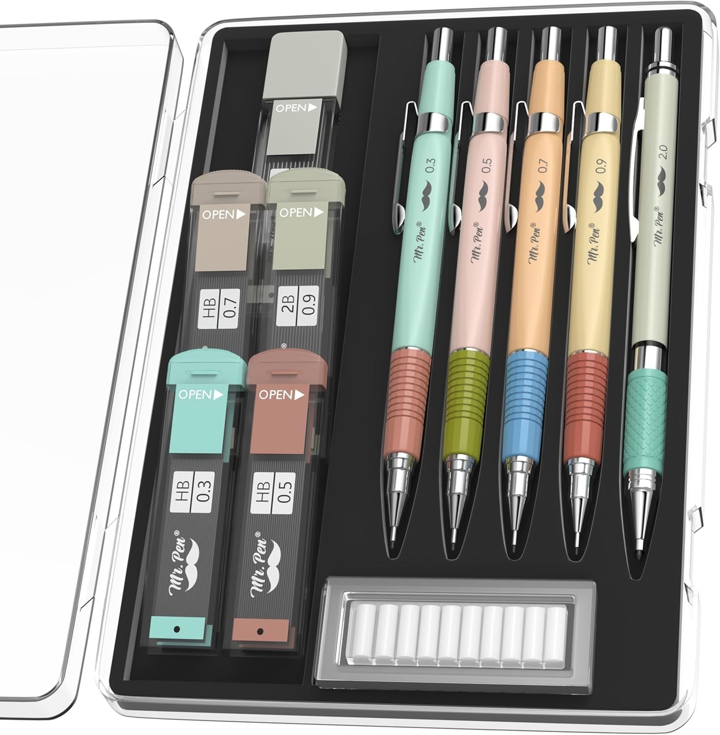 Elegant Mechanical Pencil Set in Pastel Colors – Perfect for Creative Minds