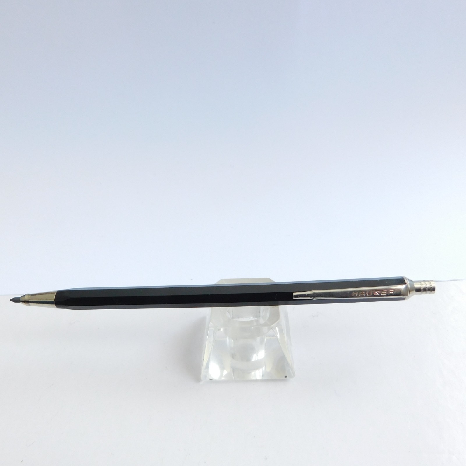 Vintage HAUSER TS 41 Black/Chrome Trim Mechanical Pencil 2 mm Germany 1970s