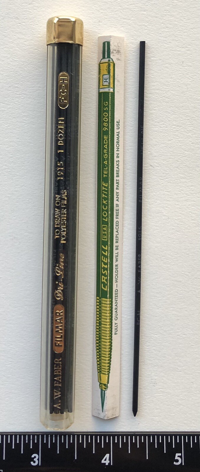 Vintage A. W. Faber Castell NOS 2mm FILMAR Drawing Lead 12 Pack Tube Germany