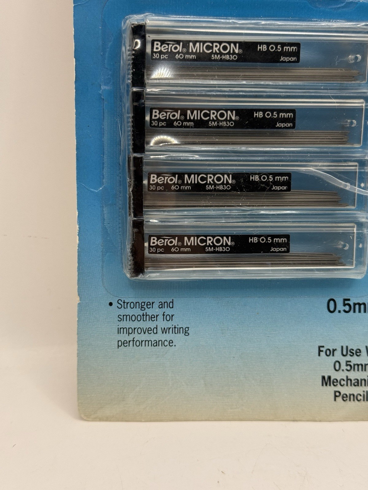 BEROL Micron 0.5mm Refill Leads 4 Tubes 120 Count Made in Japan Micropolymer NOS