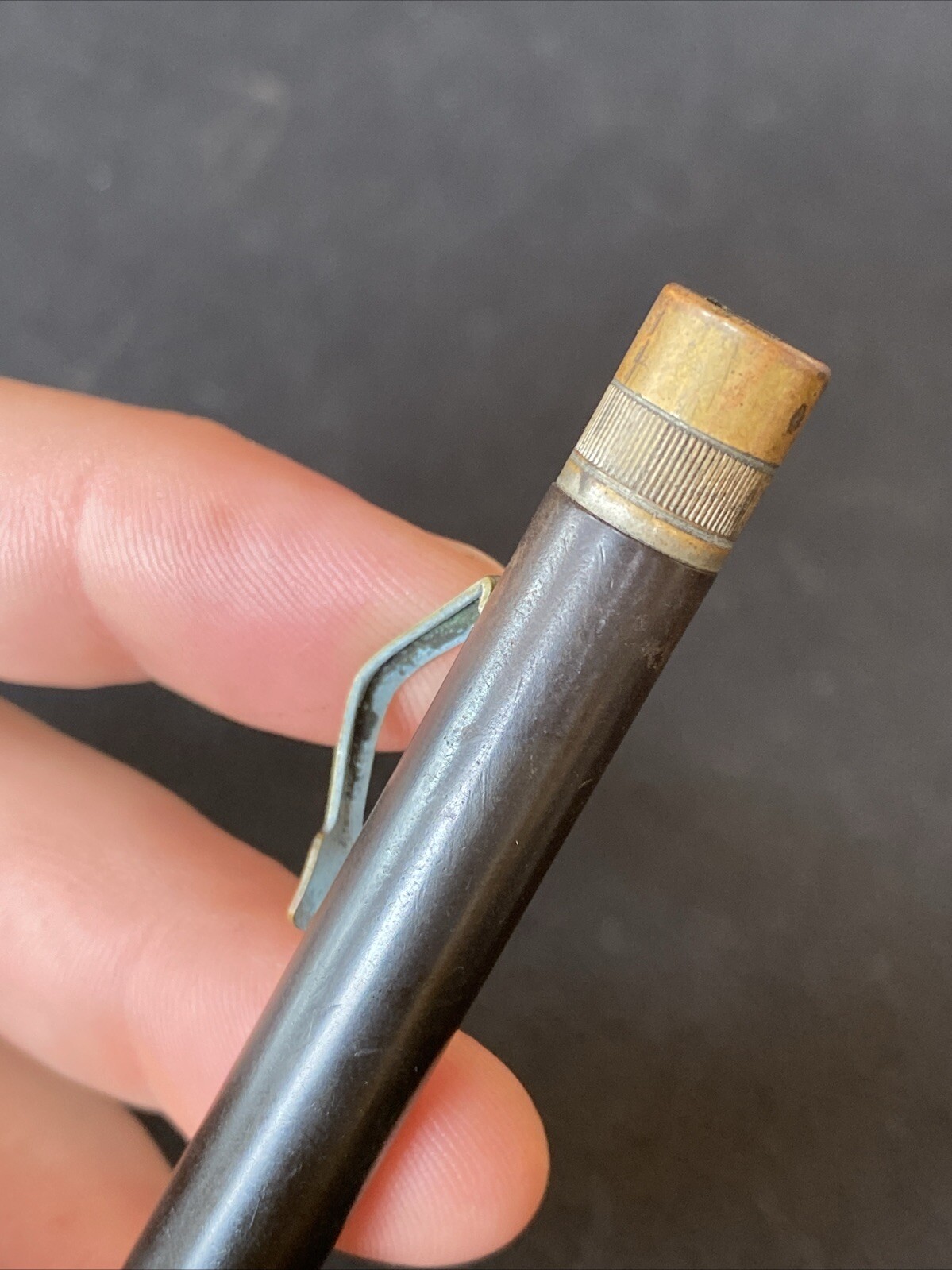 ANTIQUE VTG EARLY Brown Brass WAHL EVERSHARP Mechanical Pencil AS IS UNTESTED