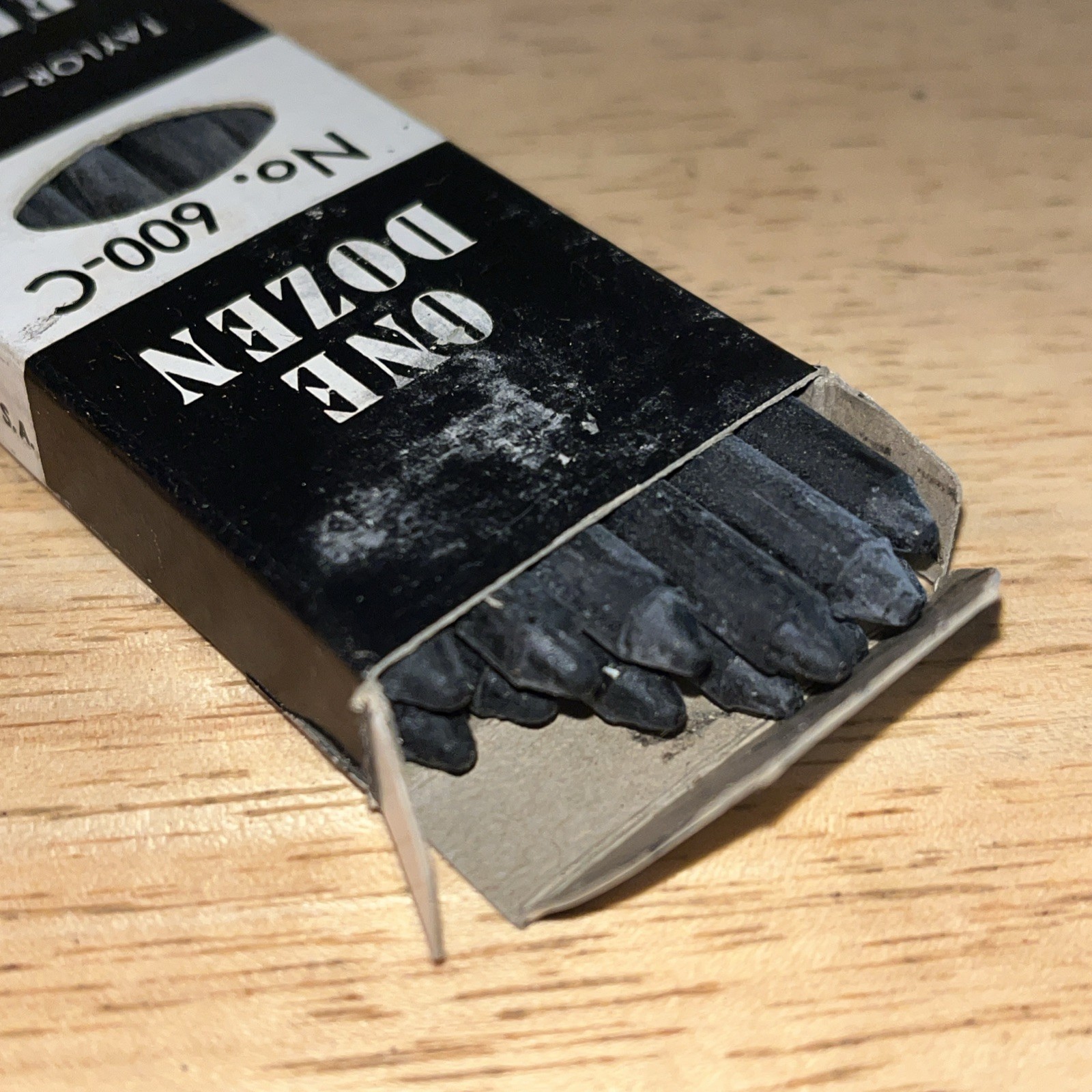 NOS Vintage Taylor Made 8 boxes of 12 leads No. 600-C Black Crayon Marking 🇺🇸