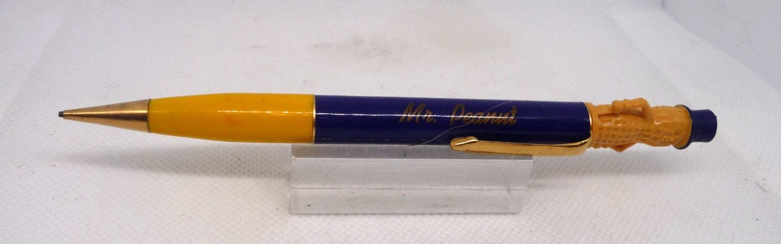 Mr.Peanut by Planters Blue and Yellow l.l mm Pencil–working