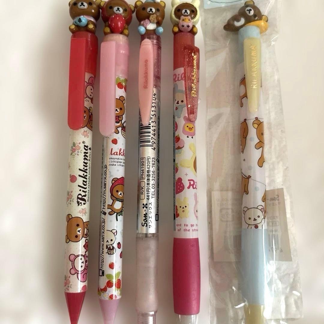Rilakkuma mechanical pencil with mascot rare