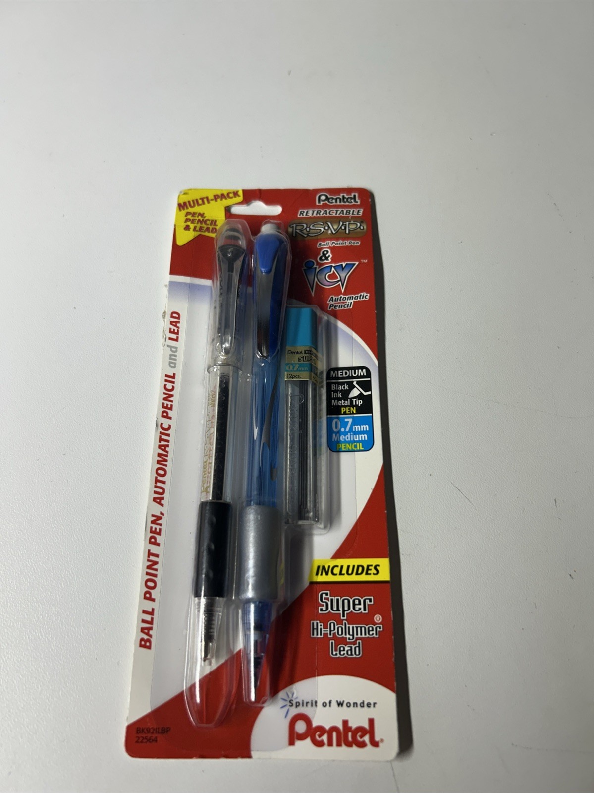 VTG Pentel Retractable RSVP Ball Point Pen & Icy Automatic Pencil With Lead NOS