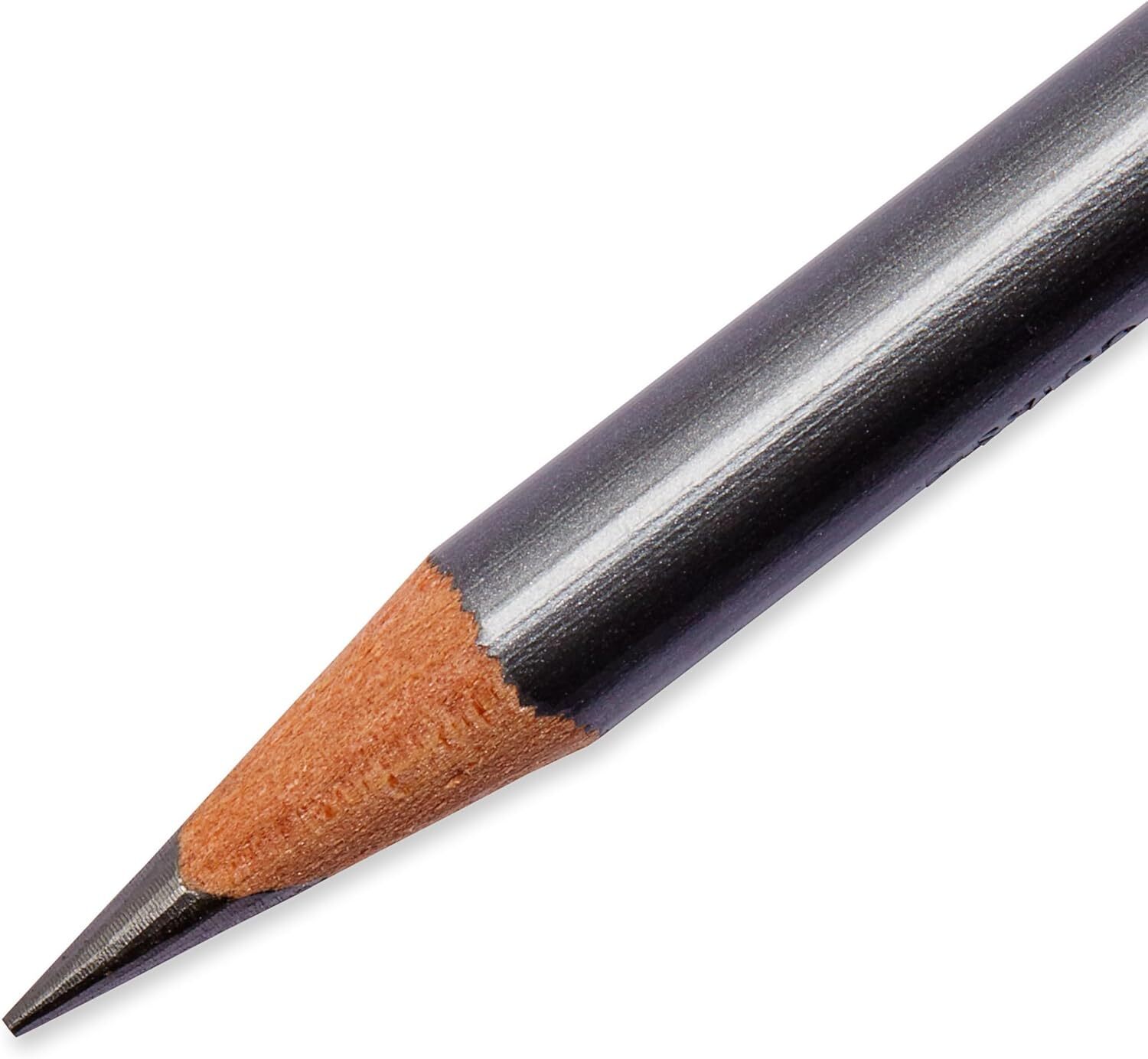 Prismacolor Ebony Graphite Drawing Pencils, 12 Count (Pack of 1), Multicolor