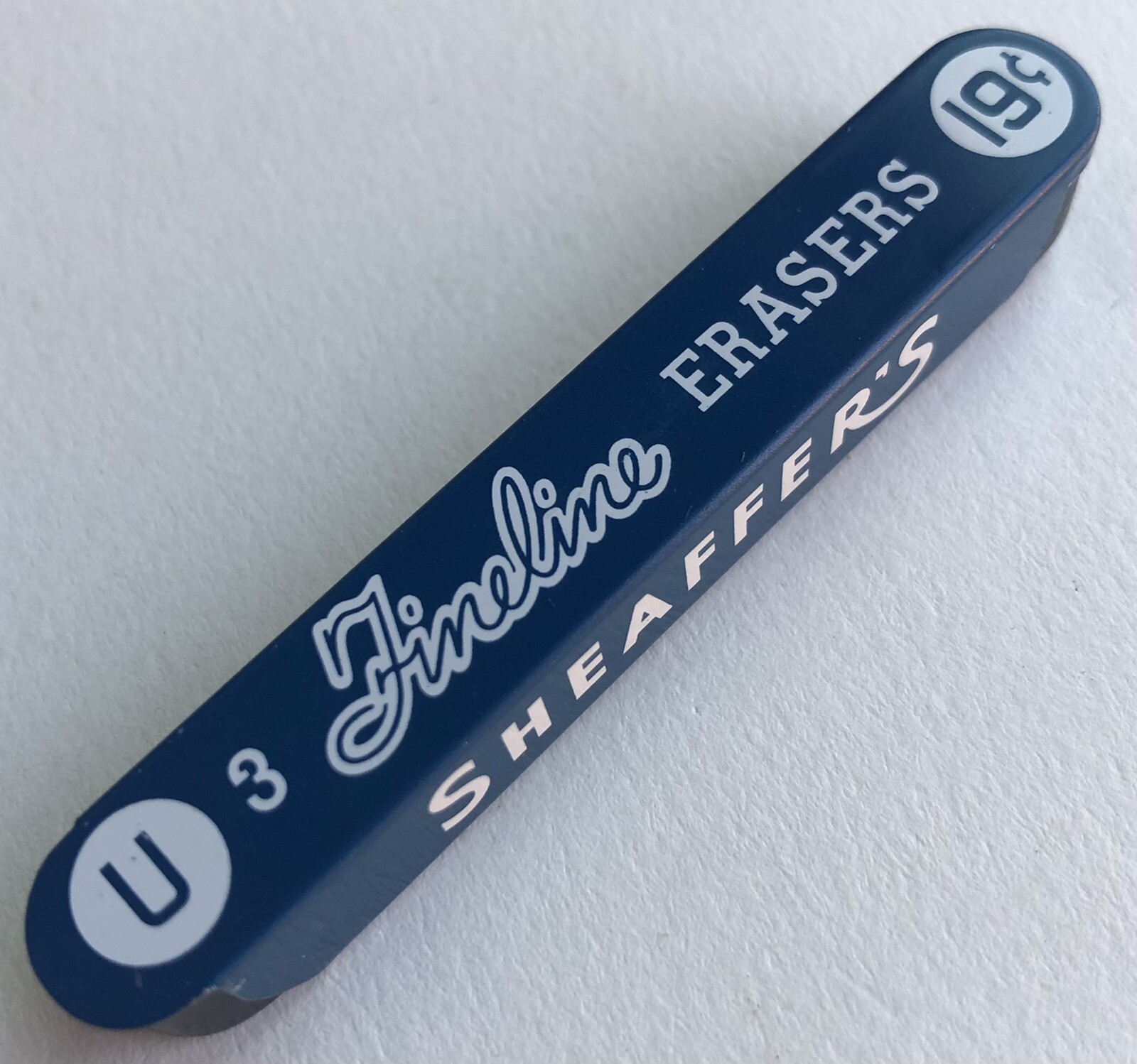Vintage SHEAFFER Fineline U Mechanical Pencil Erasers Blue NOS 3pk Metal Tin USA