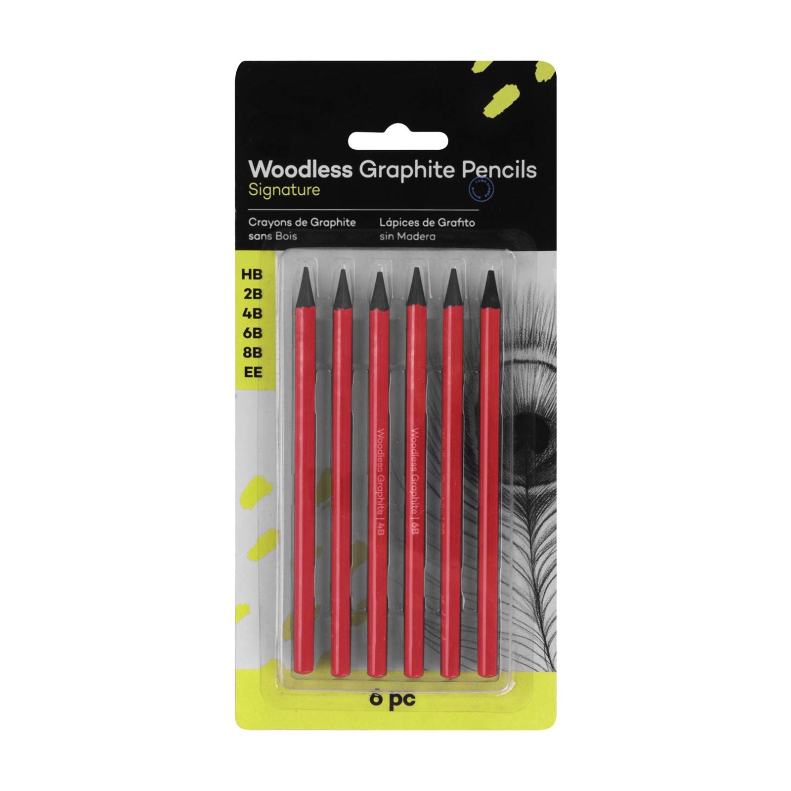 ITODA Professional Charcoal Pencils Drawing Set, 1 Count (Pack of 6), 6 PCS