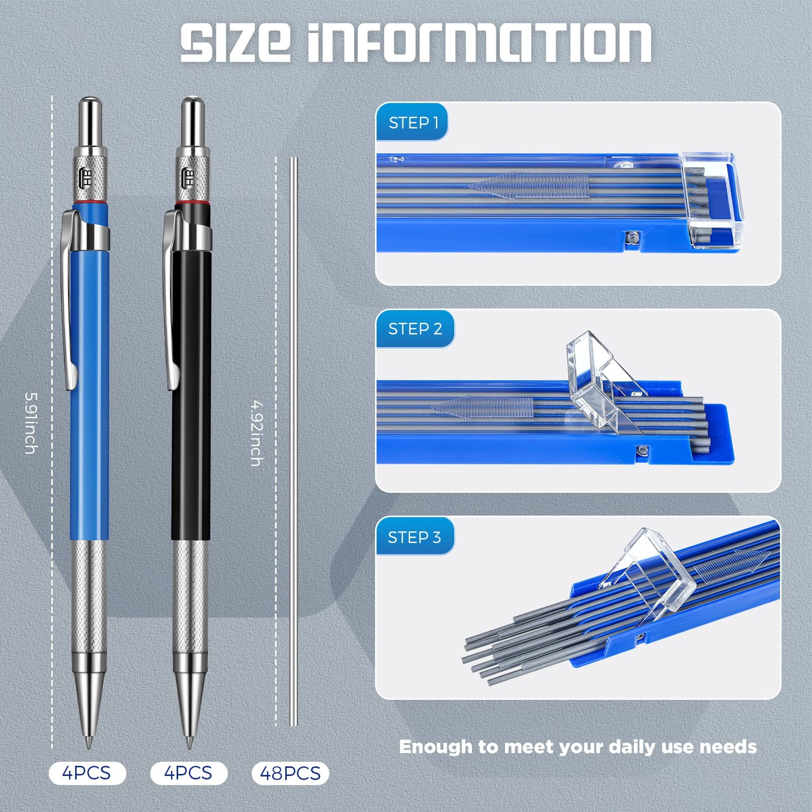 Nezyo 6 Pieces Welders Pencil with 96 2 mm 1 Count (Pack of 1), Silver