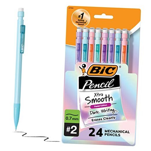 Xtra Smooth Mechanical 24 Count (Pack of 1) Graphite Lead; Pastel Barrels