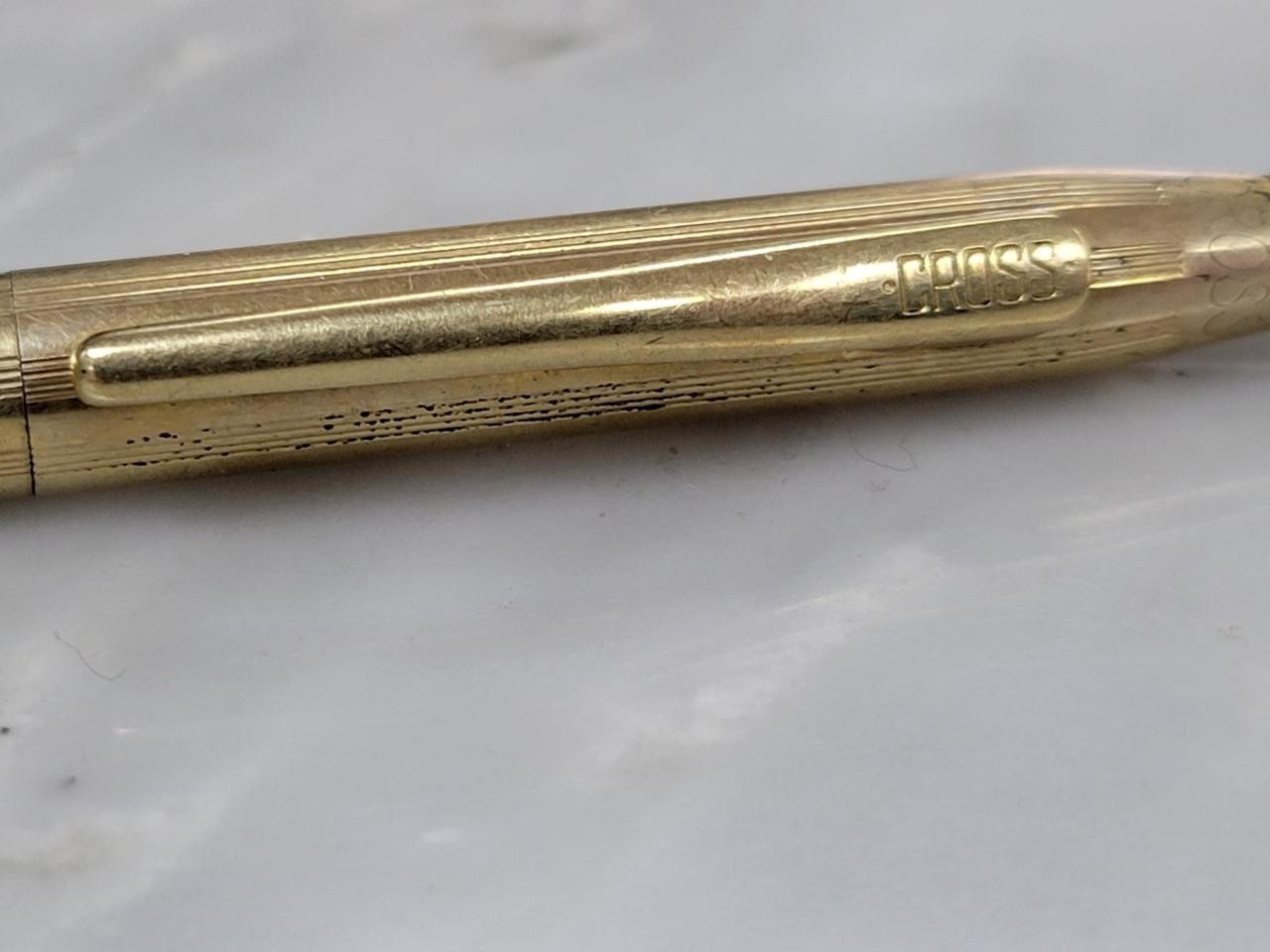 Vintage 10K Gold Filled Cross Pencil ~ 5.25″ ~ 1-E105