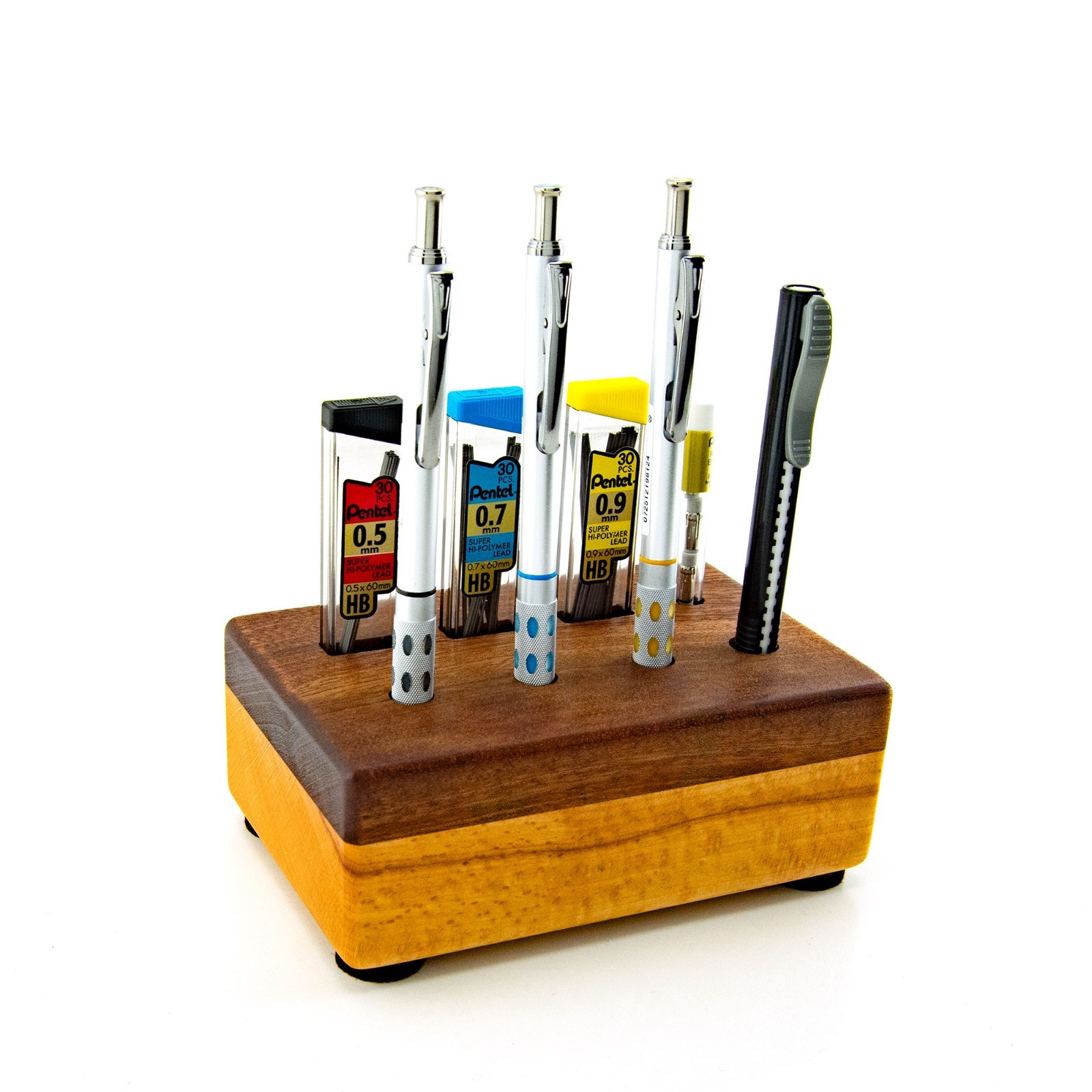 Pentel Graphgear 1000 Mechanical Pencils Custom Wood Display Stand 0.5 0.7 0.9mm