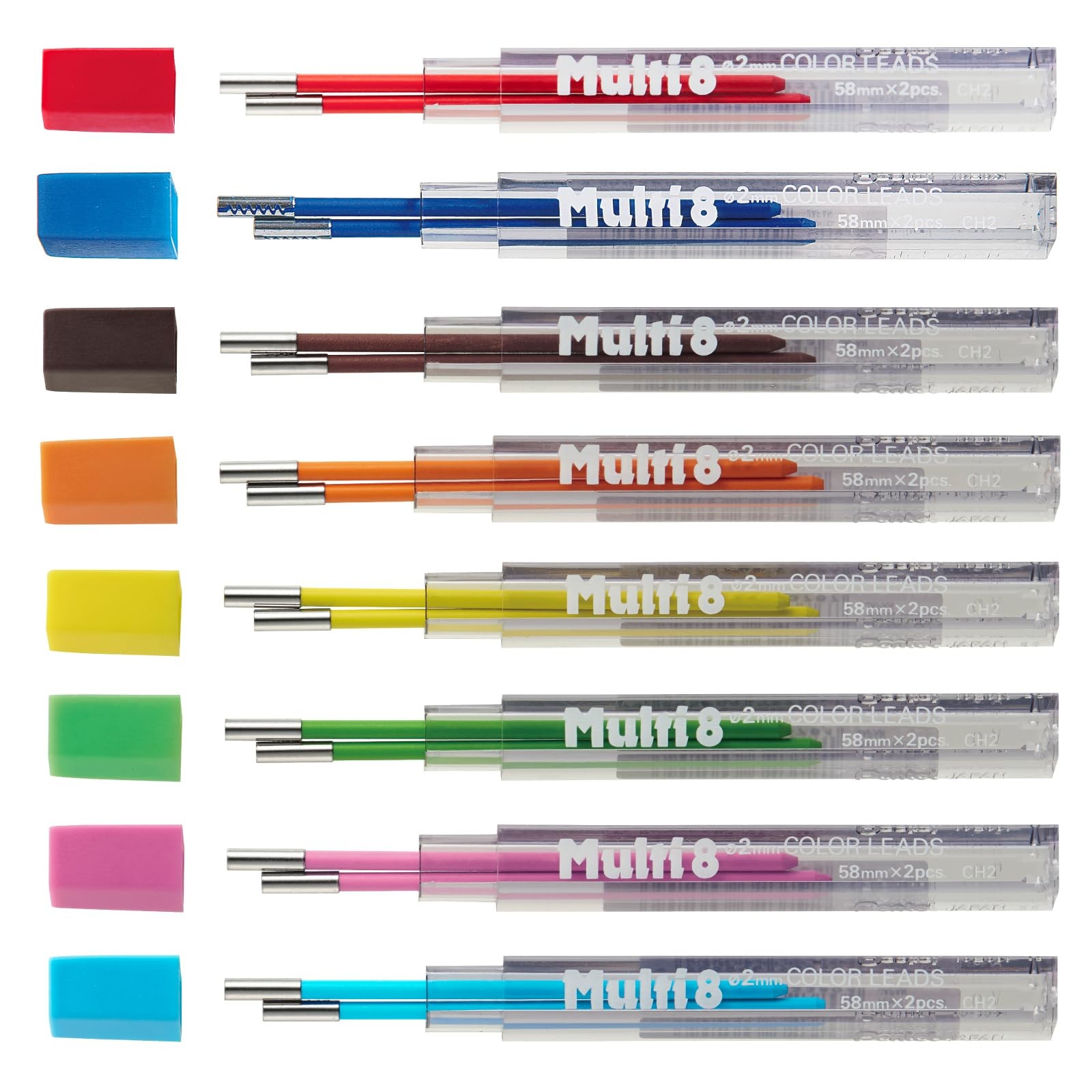 Pentel Art Multi8 804CH2 Mechanical Pencil 8 Color Built In Refills