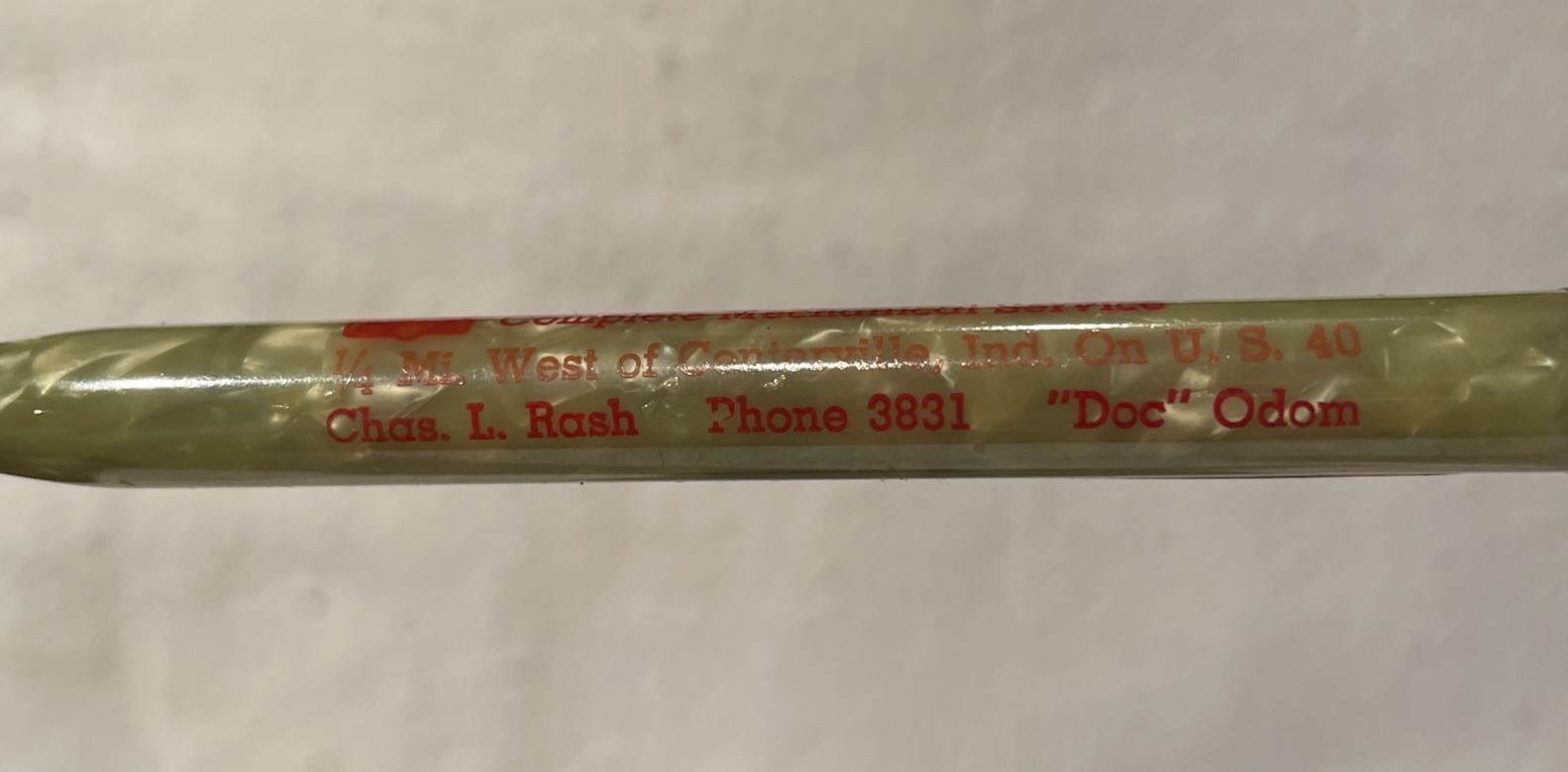 Vintage Mechanical Pencil, Rash Shell Service advertisement