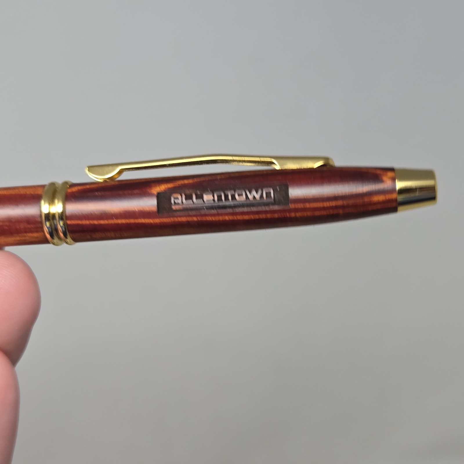 VTG Allentown PA Rosewood Wooden Mechanical Pencil Executive Desk Set W Case