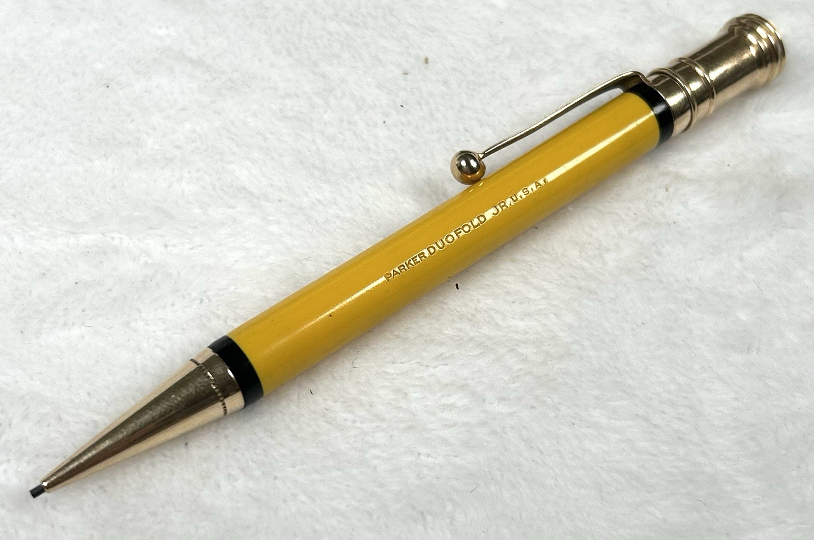 1920s Parker Duofold Mandarin Yellow Junior & Lady Mechanical Pencils w/ Box