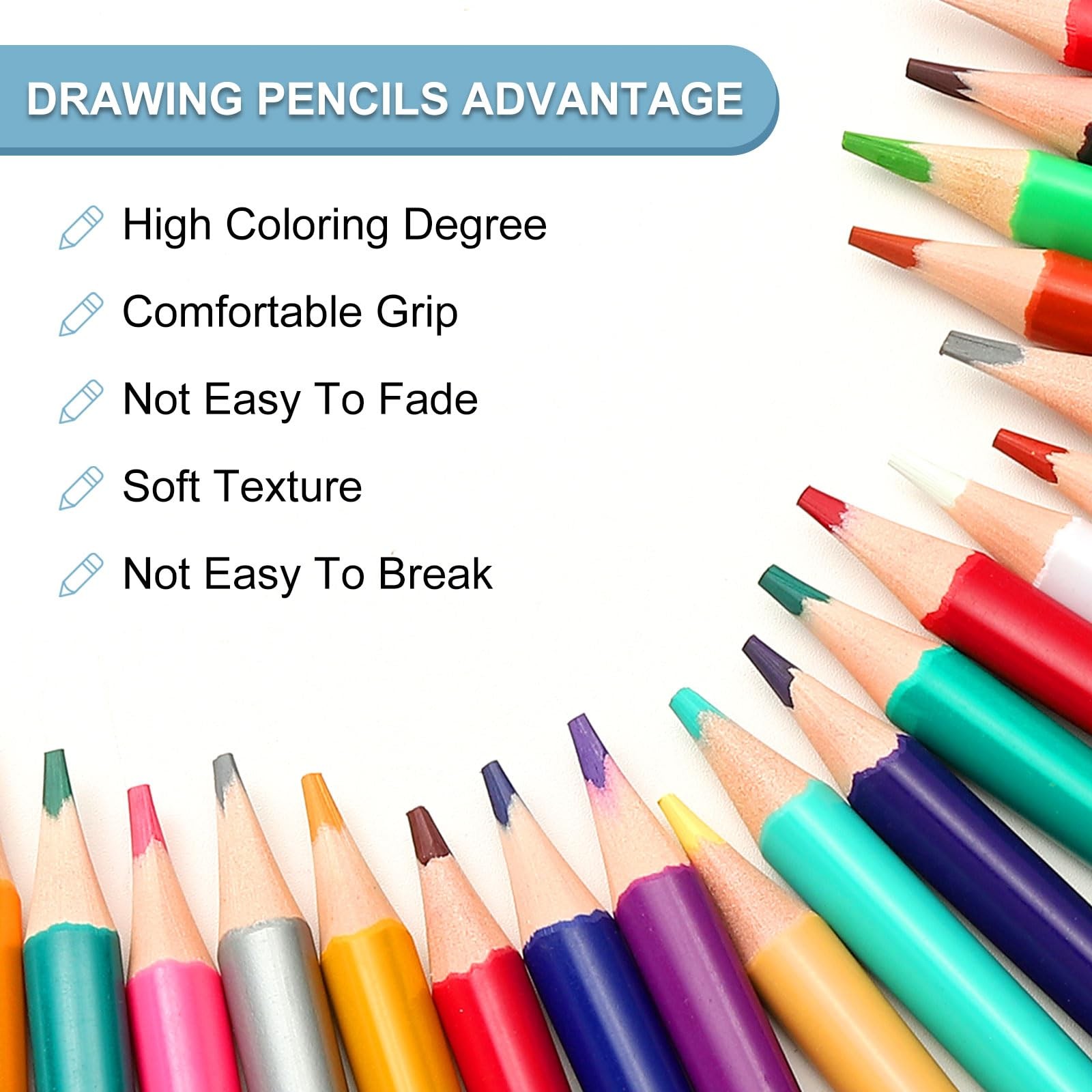 PATIKIL Purple Colored Pencils Set, 6Pcs Oil 1 Count (Pack of 6),