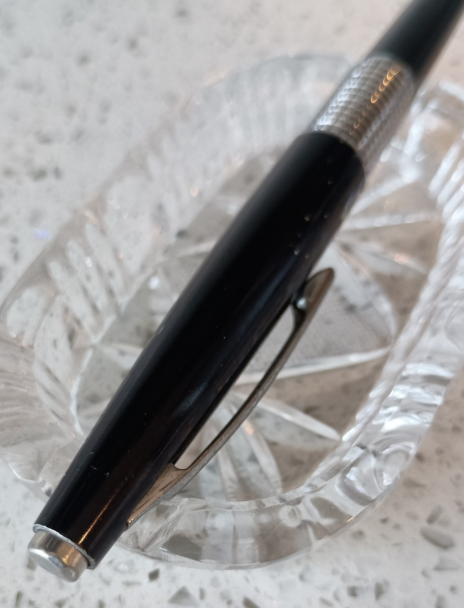 Vintage Pentel 5 Sharp Kerry Capped Mechanical Pencil 0.5mm Black Silver Japan
