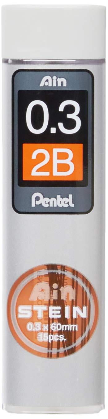 15 Count Ain Stein 2B Mechanical Pencil Leads 0.3mm Fine Writing Instrument