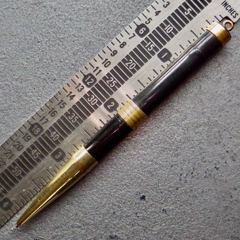 FREE US Ship•Serviced GOLD RINGTOP Mechanical Pencil•Tooled Gold•BHR•1.18mm Lead