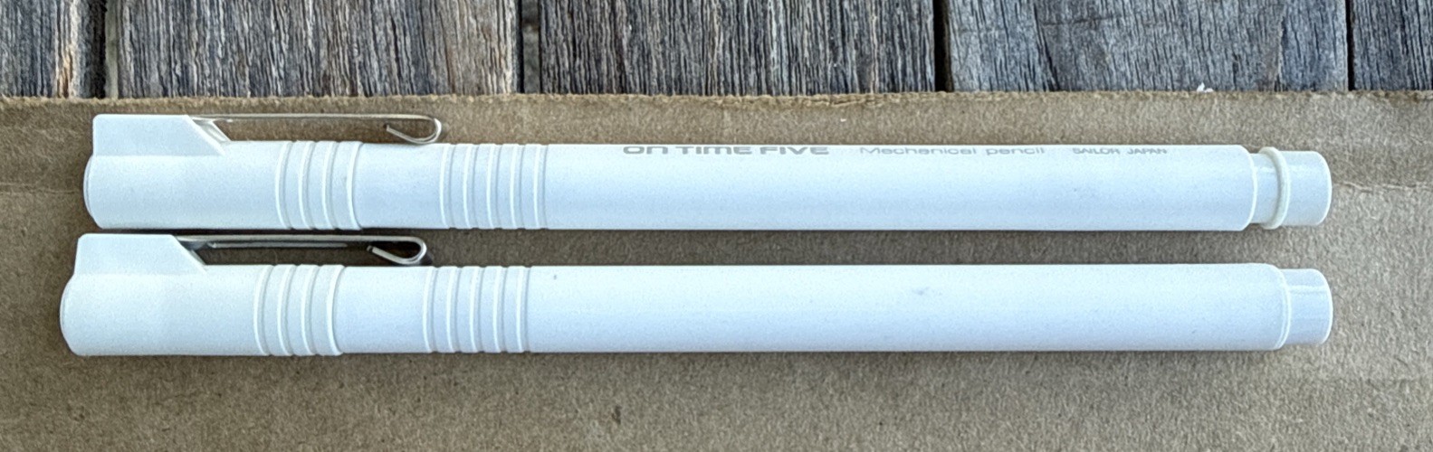 Sailor Japan ON TIME FIVE Mechanical Pencil Marker Pen Set White Slim Clip