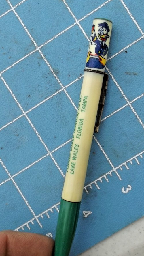 1950’s Donald Ducks Canned Citrus Advertising Mechanical Pencil Florida citrus