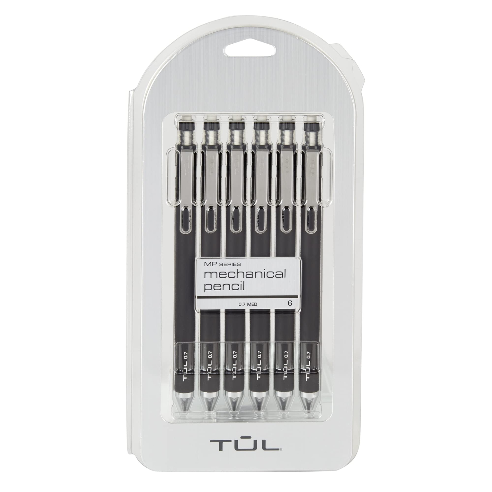 TUL Mechanical Pencils Pack of 6 Fine Tip Nonslip Grip Refillable Eraser