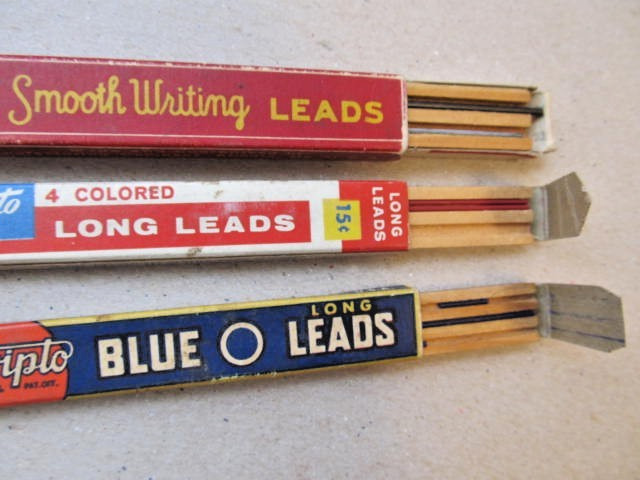 Vintage Lot of 5 ~ Scripto Writing Leads with Boxes ~ Atlanta, Georga / USA