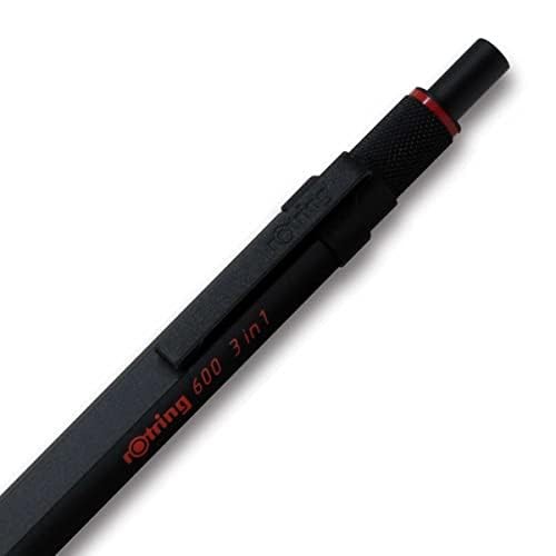 Rotring 600 3in1 Multi Pen Black 2color(Black/Red)+Mechanical Pencil 0.5mm