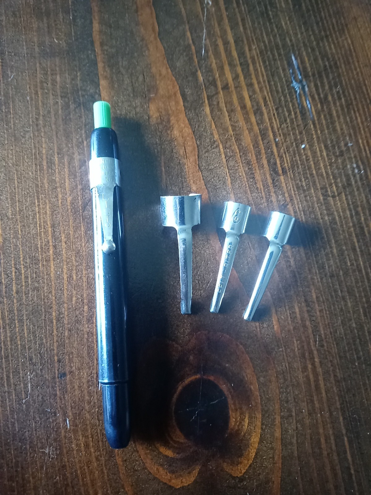 Vintage Black Listo #1620 China Crayon Marker Pencil & 2 Pen Clips 1 Felt-Riter