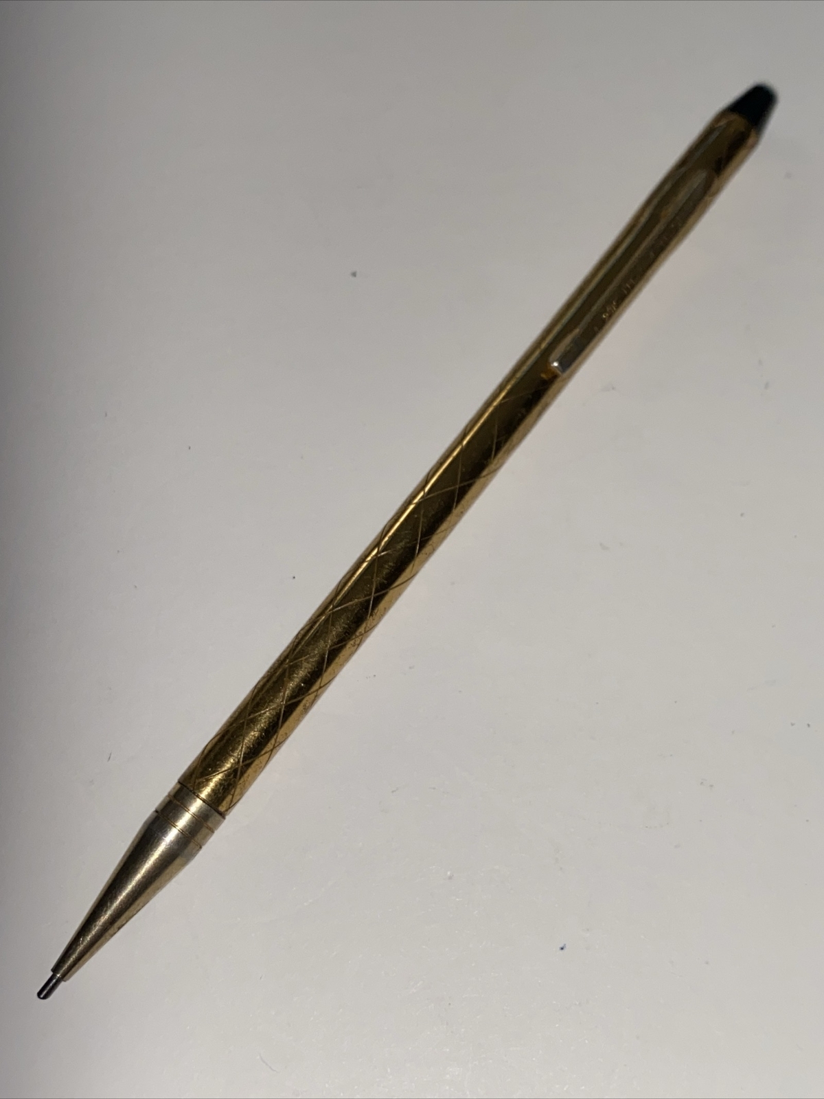 Antique Gold Tone “Pereline” USA Mechanical Pencil c.1920s Fully Functional