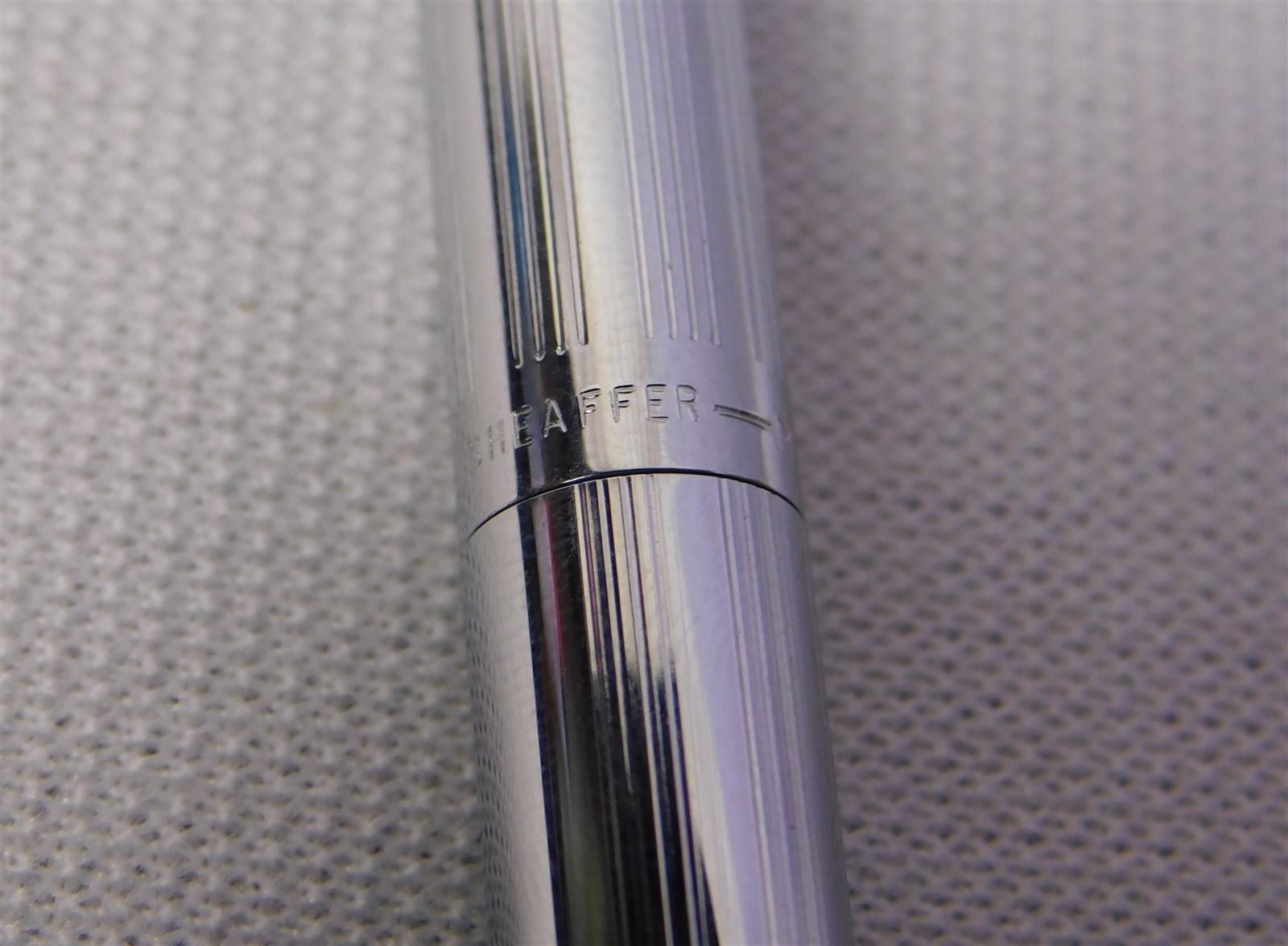 Vintage Sheaffer Lifetime Silver Stainless Steel Metal Pen & Pencil Set In Box
