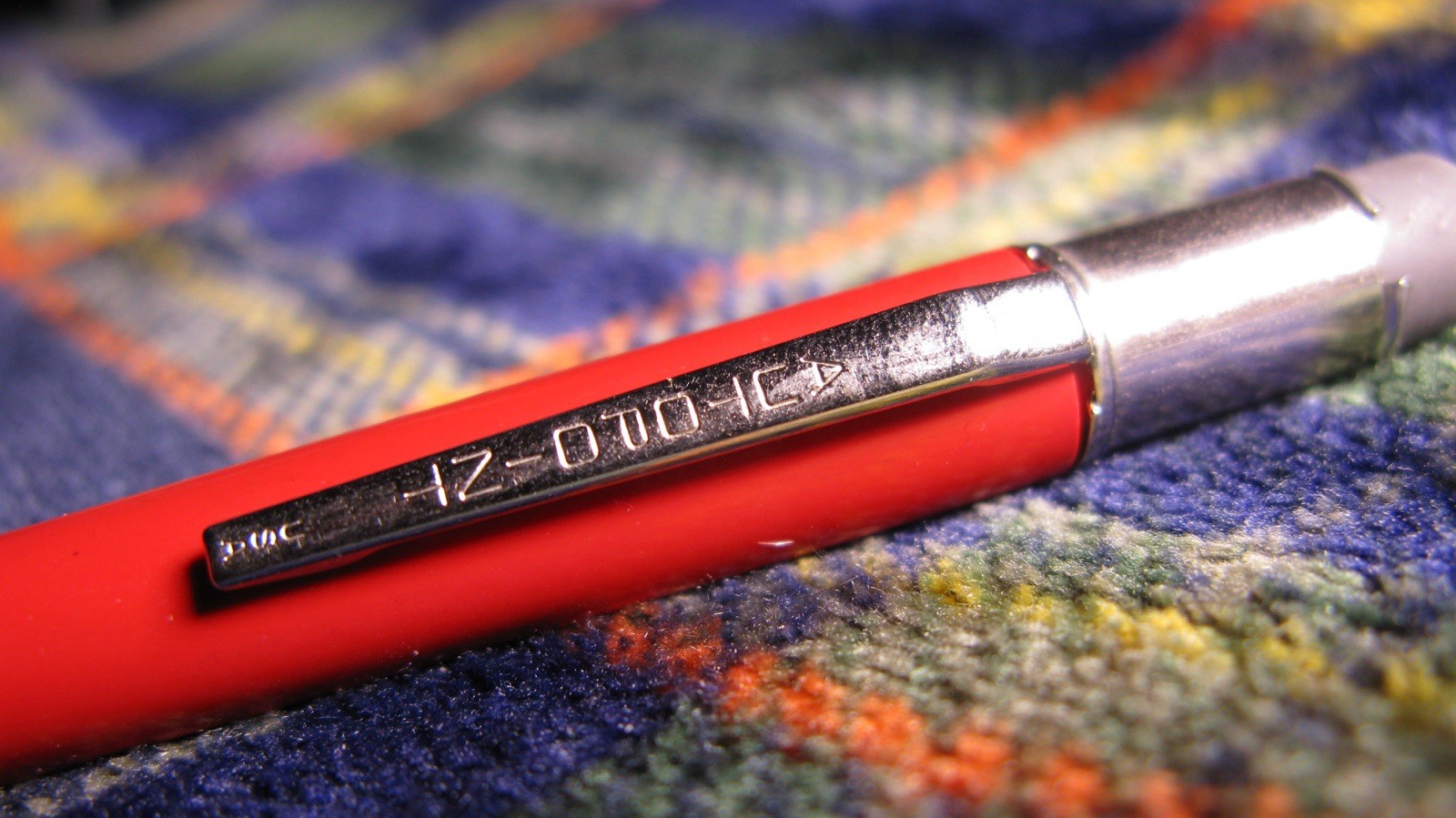 Autopoint USA Red/White Vintage Mechanical Pencil Working With Eraser and Lead
