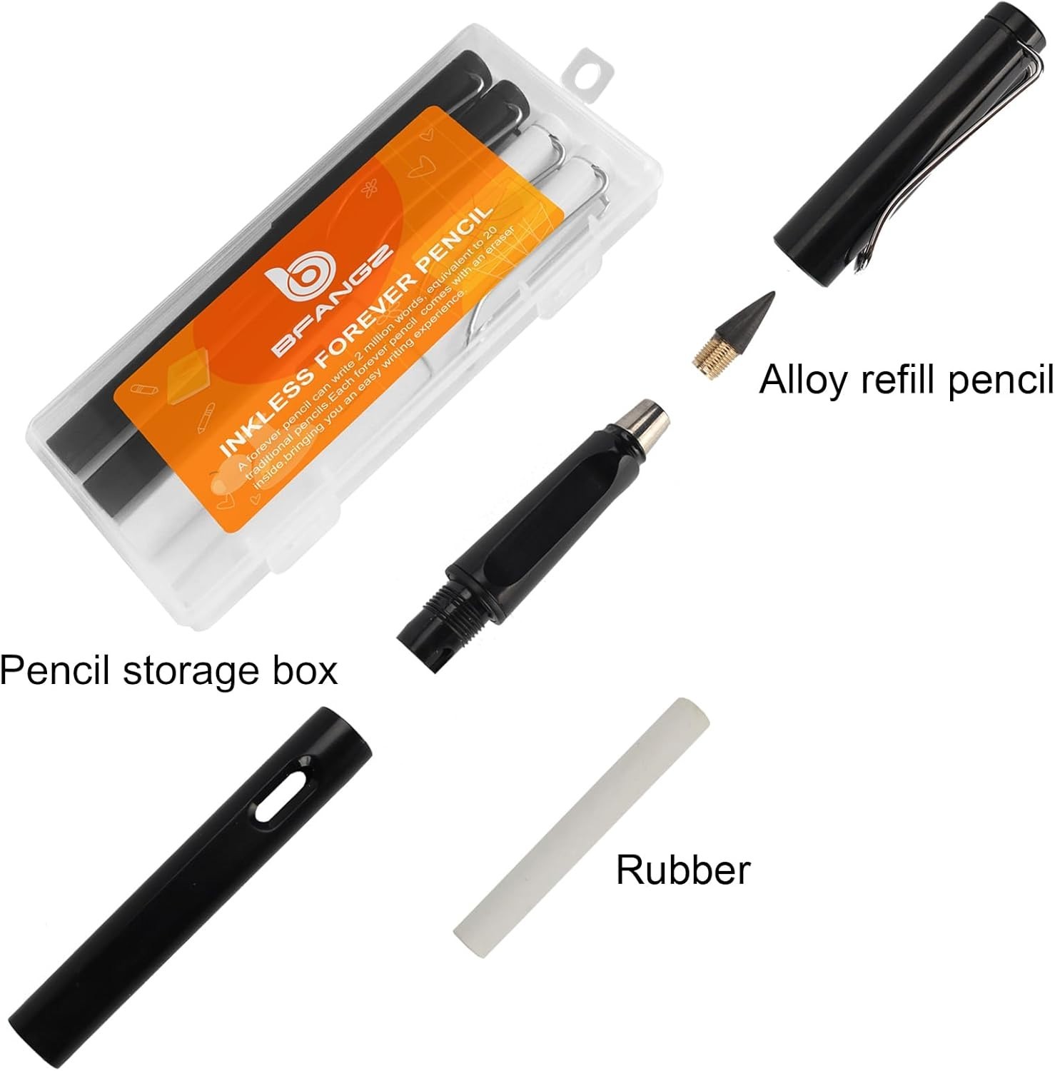 Everlasting Pencils,Inkless pen,lapiz infinito,No Sharpen 0.7mm, 4Pcs Pencils…