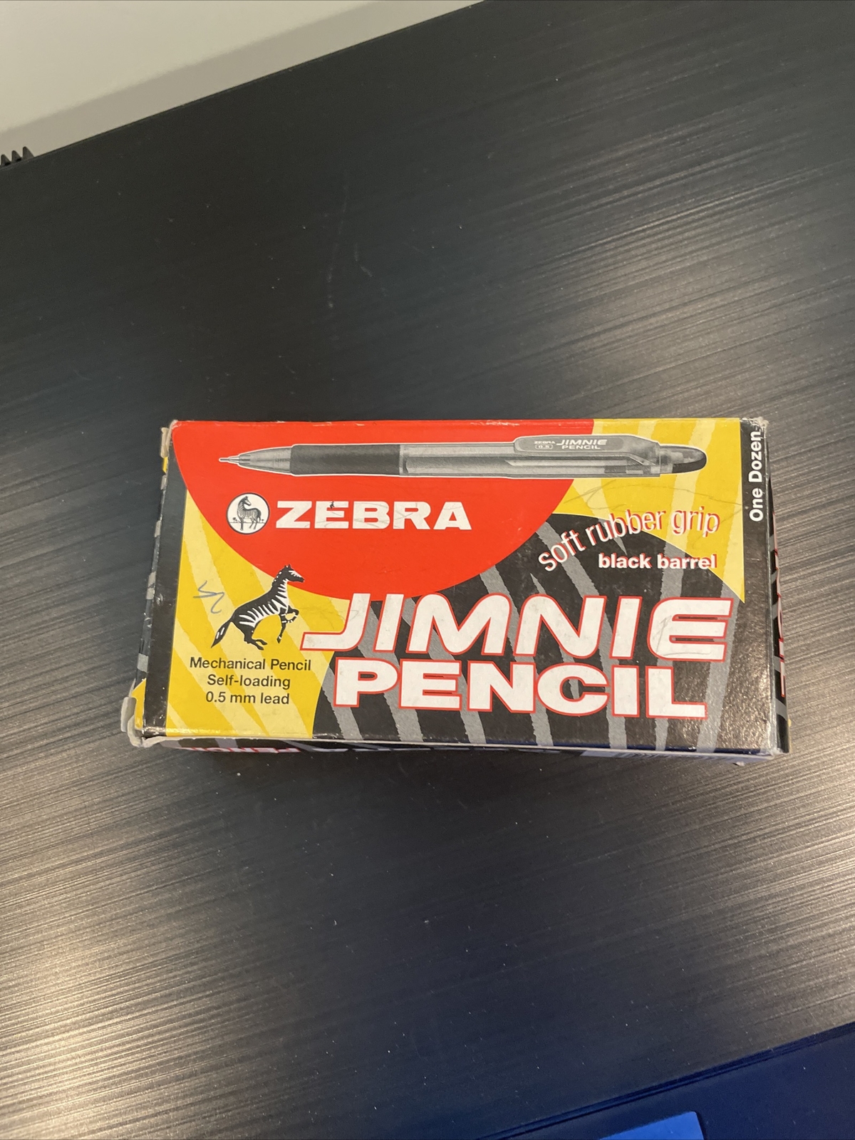 zebra Black Mechanical Pencils self loading 0.5mm lead, one dozen