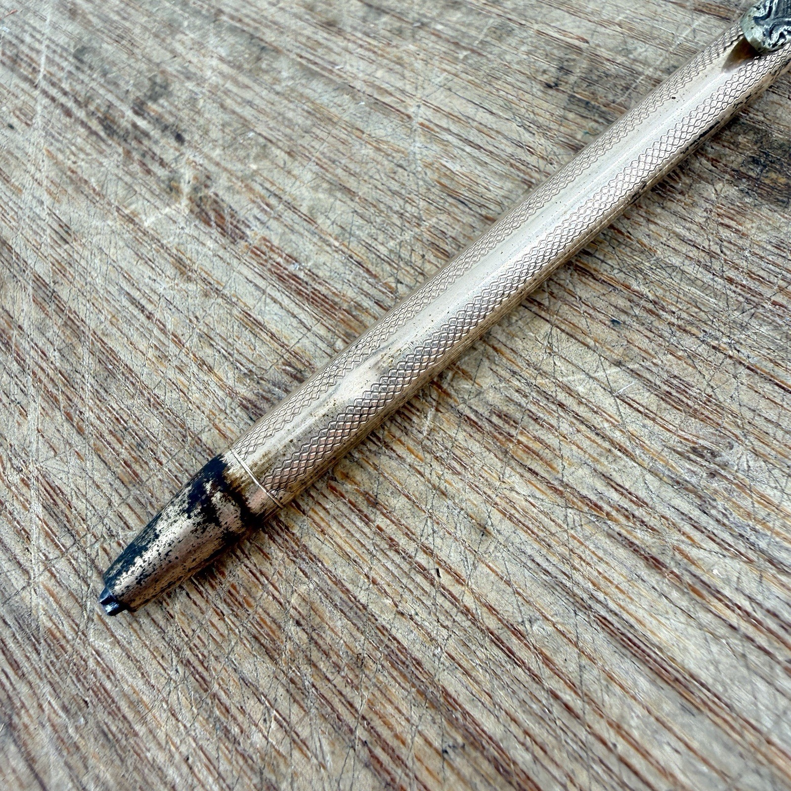 Victorian F.T. PEARCE gold filled snake pencil – antique – READ