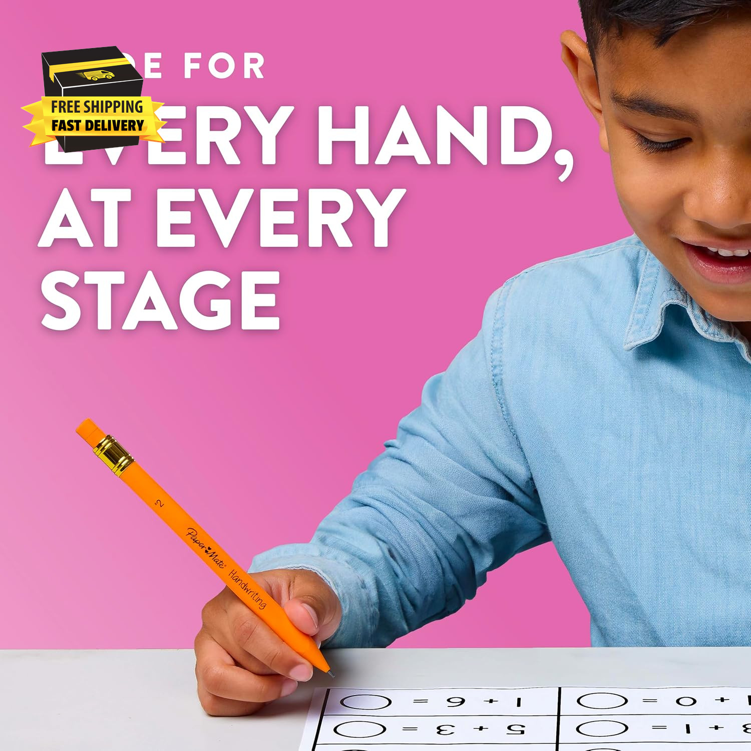 Handwriting Triangular Mechanical Pencil Set with Lead & Eraser Refills, 1.3Mm,