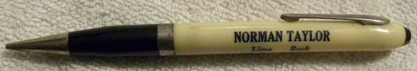 Vintage Norman Taylor Rock,Sand,Gravel, VINTON, Iowa IA Mechanical PENCIL