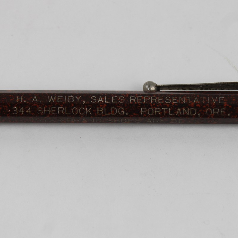 Vintage Mechanical Pencil H.A. Weiby Star Brand Shoes Salesman Portland Oregon