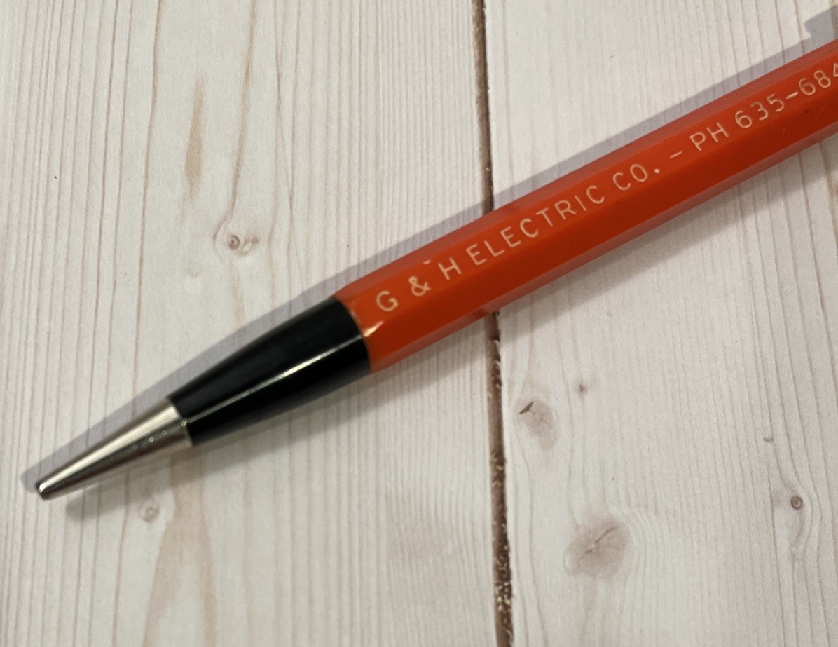 Vintage Autopoint Advertising Mechanical Pencil w/ Box 1960s G&H Electric Co.