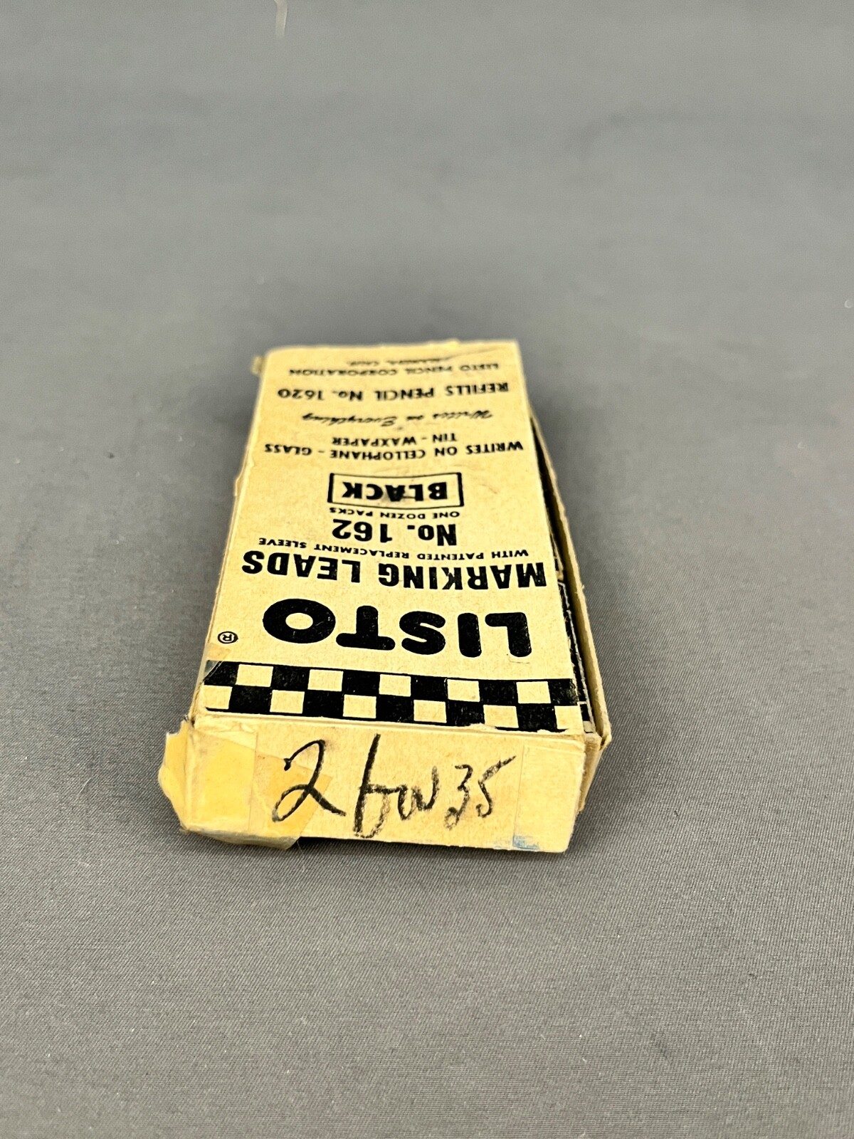 Vintage Listo Marking Leads Black No. 162 Box of 12 (3E)
