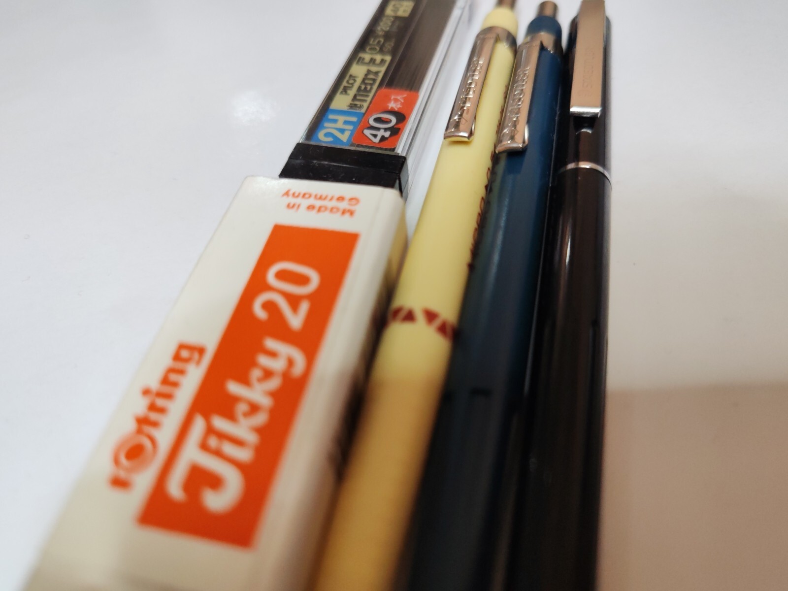 Vtg New 3Pcs Rotring Eraser Staedtler Micro Retro Microfix Mechanical Pencil 0.5