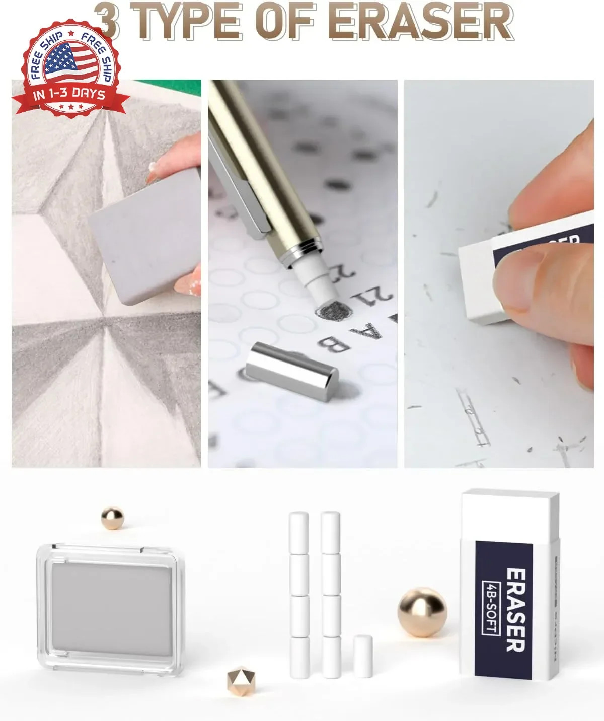 Nicpro 35PCS Art Mechanical Pencil Set, 3 PCS Metal Drafting Pencil 0.5 mm & 0.7