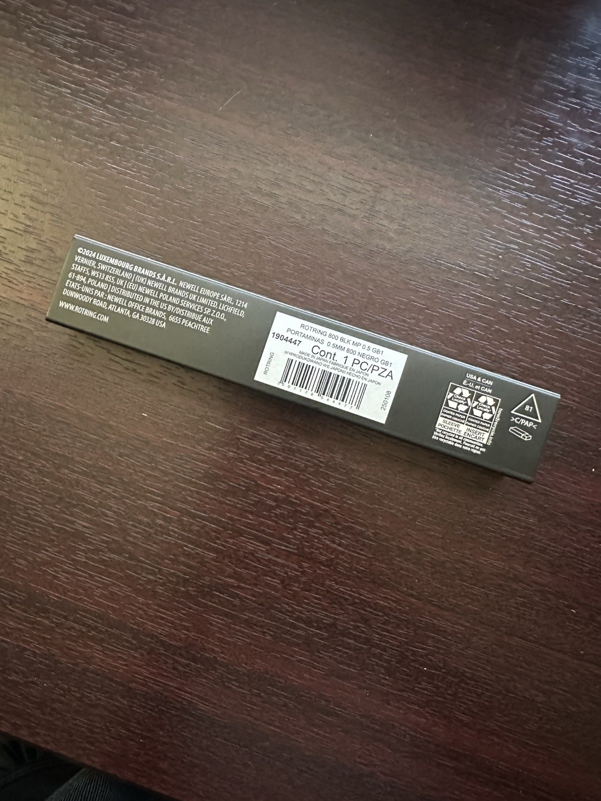 Rotring 800 Retractable Mechanical Pencil 0.5mm Black