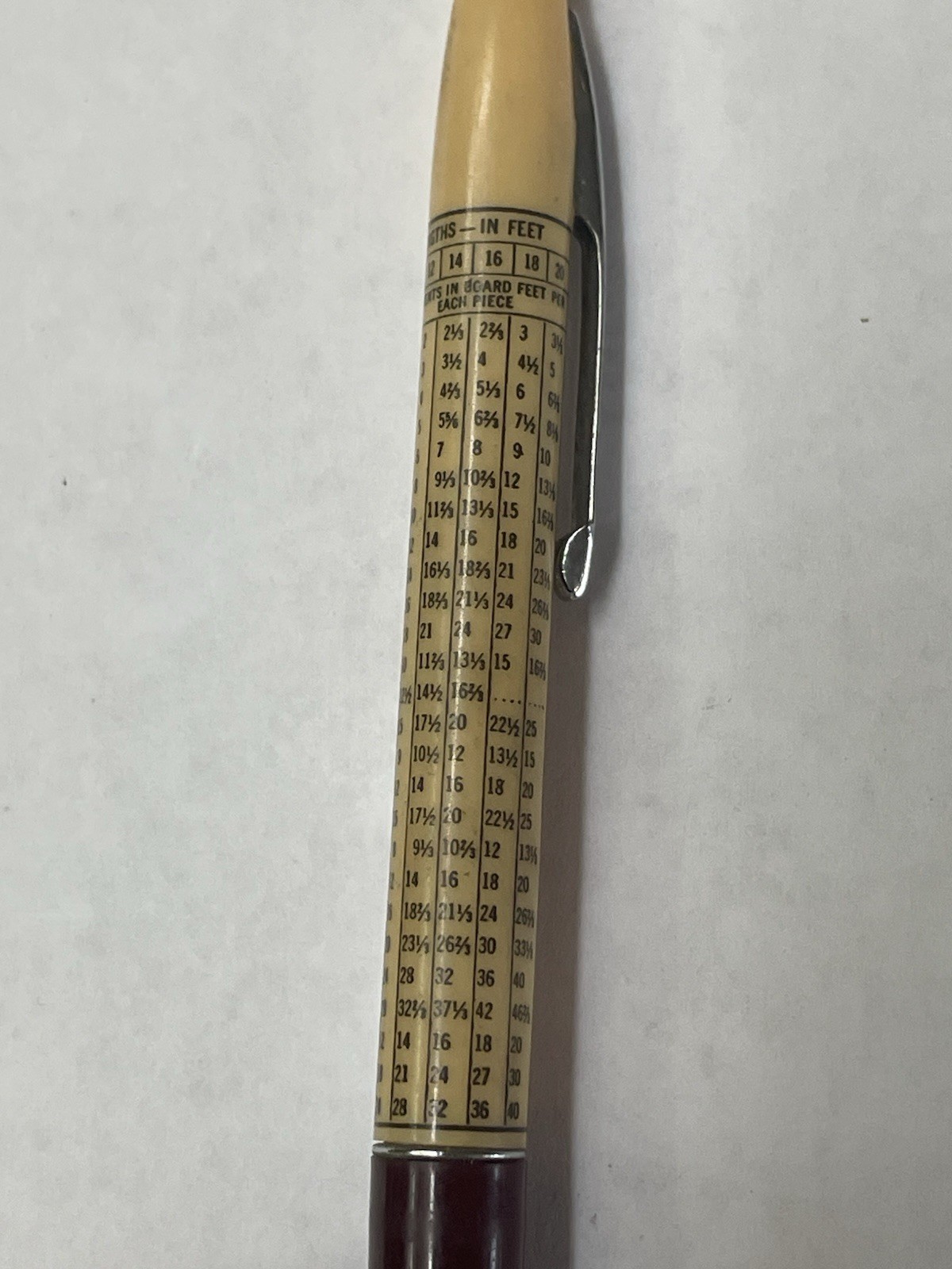 Vintage Ritepoint Salesman Sample Calendar or Chart Pencil
