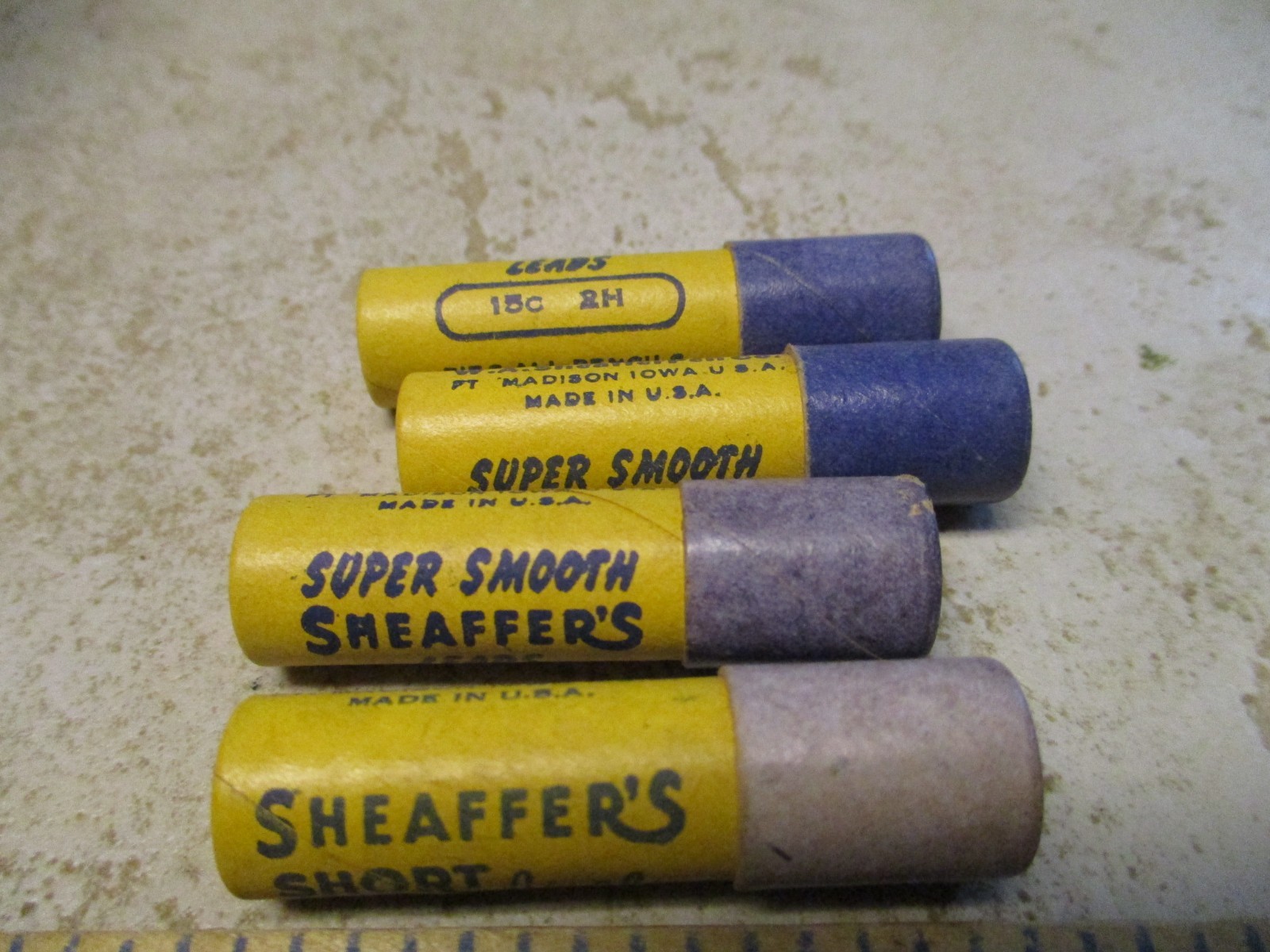 VTG Lot Sheaffers Super Smooth FIne line Leads 15c HB Lof of 4 2B 15C L16