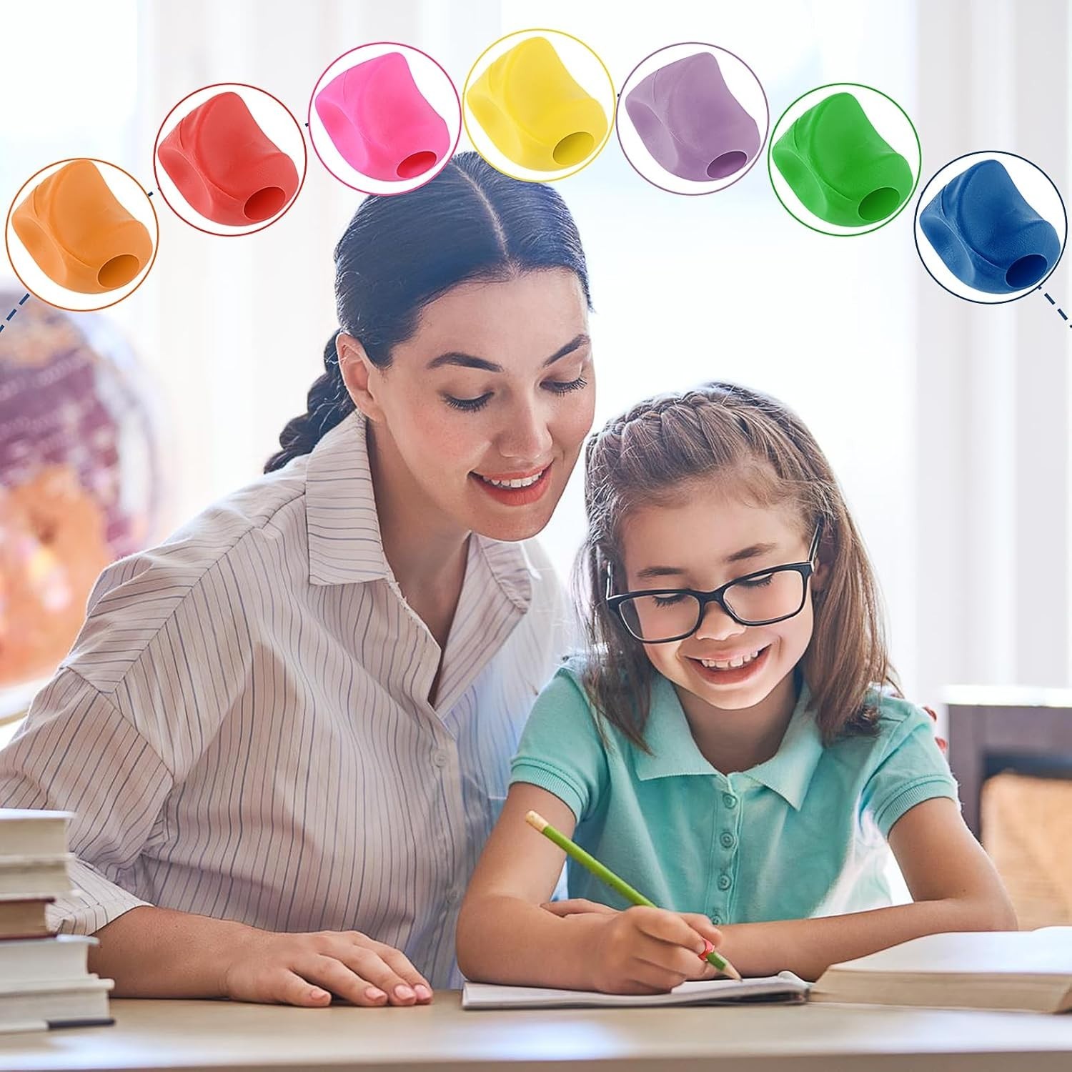 Pencil Grips for Kids Handwriting,Pencil Grips Pencil Grippers 15PCS Pencil Grip