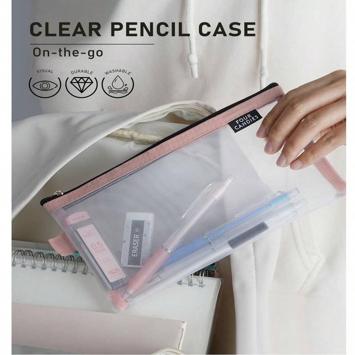 Aesthetic Mechanical Pencil Set with Case for Drawing Writing School Supplies