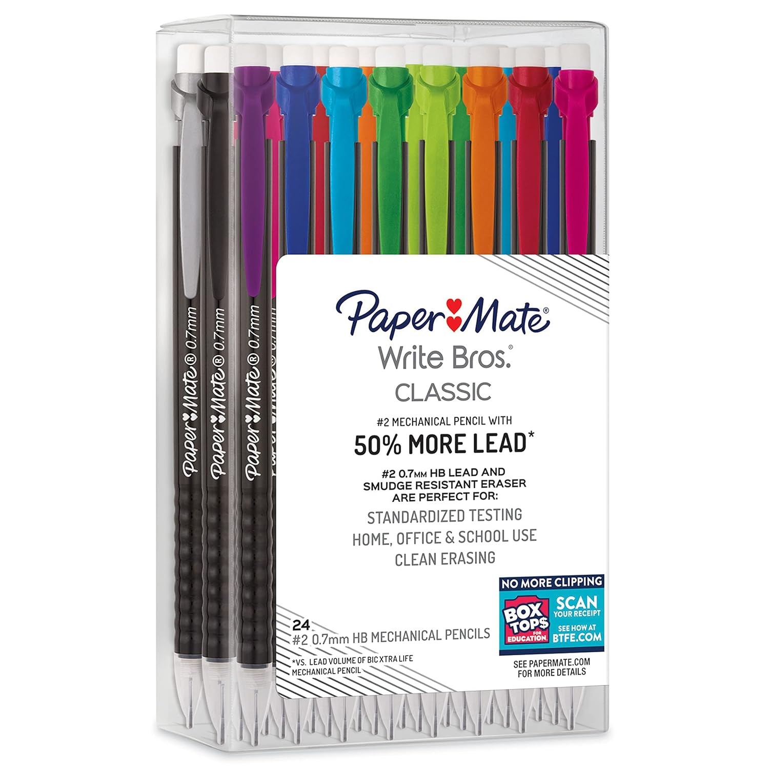 Paper Mate Mechanical Pencils, Write Bros. Classic Number 2 Pencil, 0.7mm, 24 Co