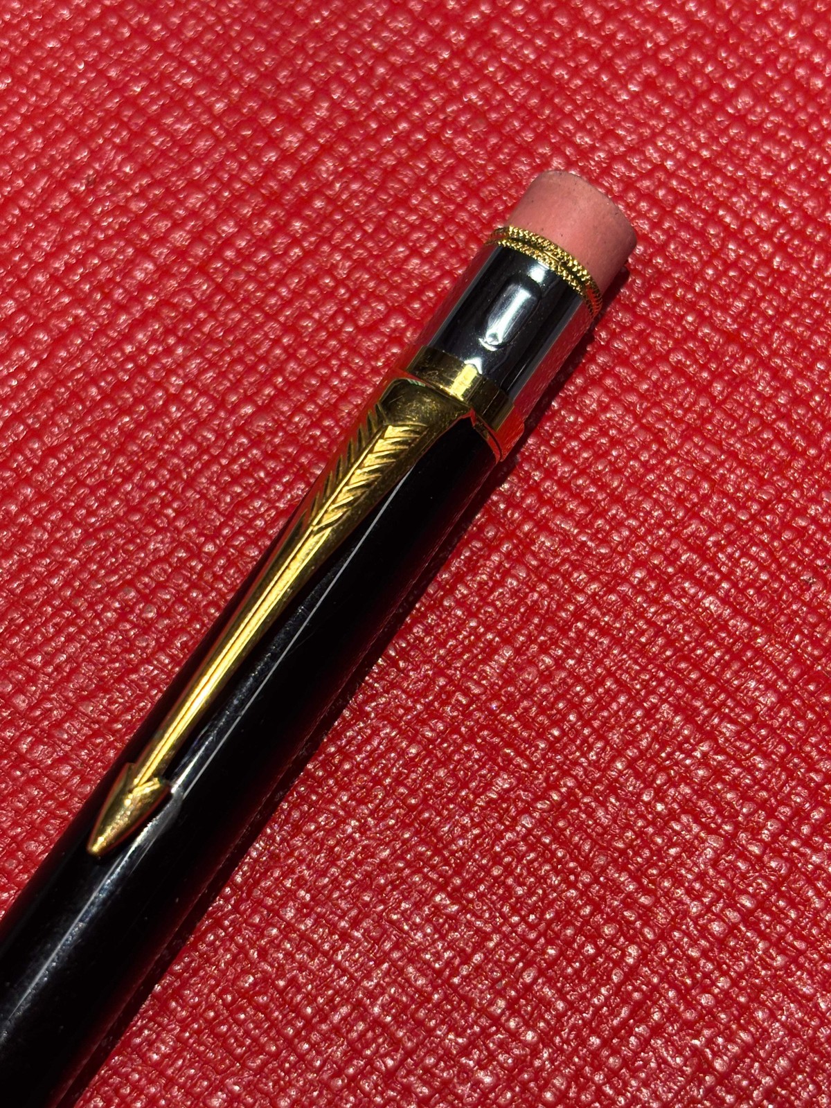 Parker Duofold Mechanical Pencil — Black/Gold, Made in UK, IE Date Code